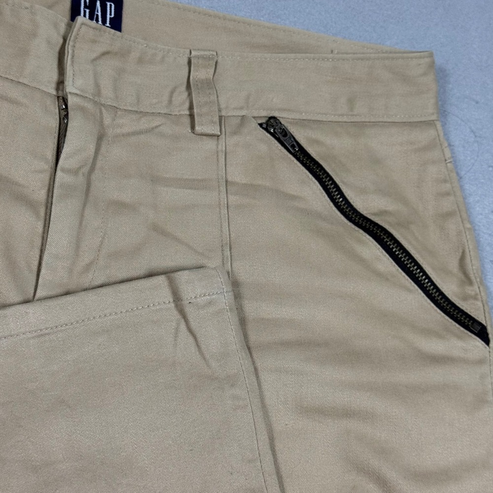GAP Womens Khaki Tan Zipper Pocket Bootcut Chino Pants Size 6
